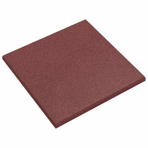 vidaXL Piastrelle per Protezione dalle Cadute 6 pz Rosso 50 x 50 cm