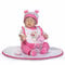 Pinky Lifelike and Handmade 17 43cm Soft Silicone Babies Reborn Twin Baby Dolls Realistic Vinyl Newborn Doll Boy and Sleeping Girl Twins Xmas Gift (Girl)