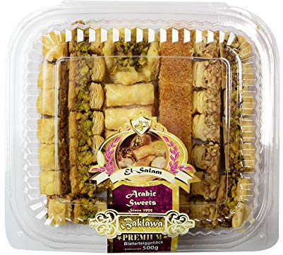 Baklava (Baklawa) Premium-Mix, Blätterteig-Gebäck gefüllt mit Nüssen (500 g)