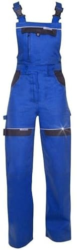KG Sicherheitslatzhose für Frauen In BLAU - Latzhose Arbeitshose Damen Mädchen Schutzhose Arbeitslatzhose Kombihose (54)