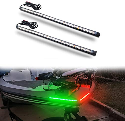 Boaton Marine Boat Navigation Lights, Night Fishing Lights, No Drilling Install Boat Bow Lights Boat Running Lights For Pontoon Boat Bass Boat Jon Boat Jet Ski Kayak