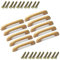 MroMax Holzknöpfe, 96 mm Lochabstand, 124 mm Länge, für Schrank, Möbel, Küche, Griffe für Kommode, Schublade, Kleiderschrank, 10 Stück