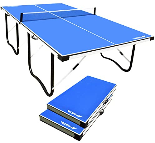 ALPIKA 9FT Professional Portable Table Tennis Table Indoor Outdoor Table Tennis Table, 10 Minute Quick Assembly Adjustable Ping Pong Table with Single Player Playback Mode and Net