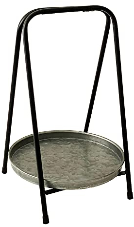 INDA-Exclusiv Metall Blumentreppe Blumenhocker Blumenregal Pflanzenhocker Blumenbank Ständer Blumen Zink Hocker Ø25,5cm H39cm