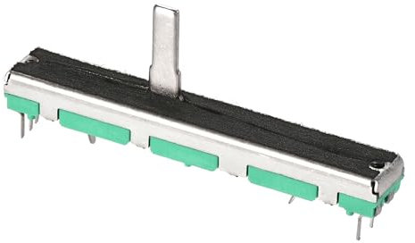 sourcing map 5Stk Fader Variabler Widerstände Mischer mit Knöpfen Potentiometer Doppelkanal Linear potentiometer A50K Ohm 60mm Gerade Rutsche