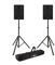 SUBZERO 12 Inch PA Speaker System with Stands C12