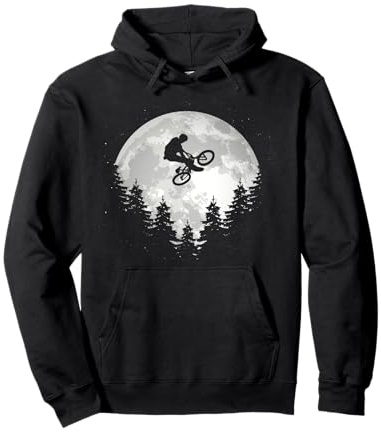 Mountainbike Mtb Downhill Moon Biker Biciclette Felpa con Cappuccio
