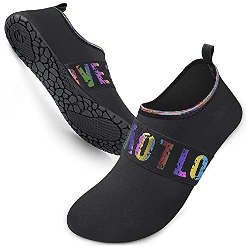 SIMARI Wasserschuhe Damen und Herren, schnelltrocknend, Barfuß, für Outdoor, Strand, Schwimmen, Sport, Yoga, Schnorcheln 143 Belt Colorful,40/41 EU, SWS001
