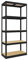 HEMMDAL Schwerlastregal Typ S+ Schwarz - 750 kg Tragkraft - HxBxT 180 x 90 x 60 cm - Steckregal mit 5 Böden - 150 kg Fachlast - Made in EU - stabiles Metallregal - Lagerregal - Werkstattregal