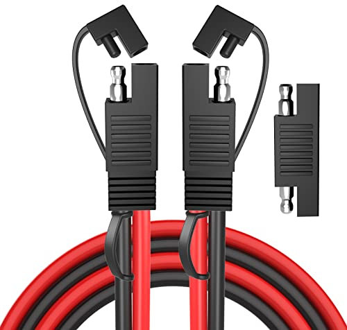 Cleqee SAE Extension Cable 10AWG 20ft/6m Quick Disconnect Wire Harness SAE Connector with Polarity Reverse Adapter for Automotive, Solar Panel, Motorcycle, Cars, Tractor