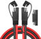 Cleqee SAE Extension Cable 10AWG 20ft/6m Quick Disconnect Wire Harness SAE Connector with Polarity Reverse Adapter for Automotive, Solar Panel, Motorcycle, Cars, Tractor