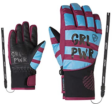Ziener Mädchen Liwa Ski-Handschuhe/Wintersport | wasserdicht, Primaloft, modisch