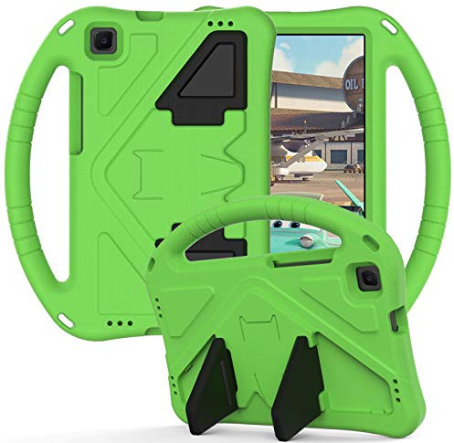 Tablet Caso Per Huawei MediaPad M6 8.4 pollice 2019 Bambini Amichevole Leggero Antiurto Copertura con Maniglia Basamento Tablet Verde