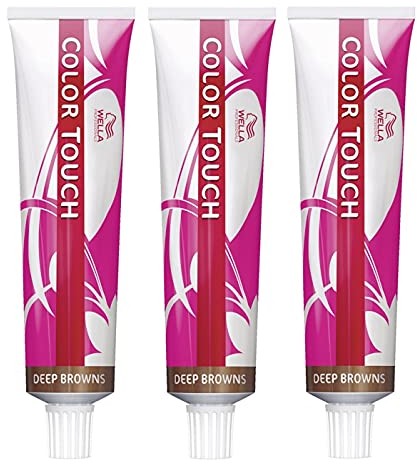 3er Wella Professionals Color Touch 44/65 Mittelbraun Intensiv Violett Mahagoni 60 ml