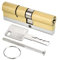 PATIKIL 40/50 (90mm Globale) Européen Double Serrure Cylindre, Porte Cylindre Serrure avec 8 Clés pour Bois Portes, Aluminium Portes