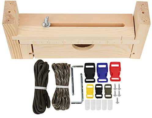 Nimomo Einstellbare Jig Armband Maker Pack Kit Holz Paracord Armband Armband Halskette Maker DIY Handwerk Befestigungswerkzeug für Weben DIY Handwerk Werkzeuge