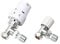 Radiator Valves Thermostatic Radiator Valves Angled or Straight Lockshield UK Valve 1/2 x 15mm (Angled White)