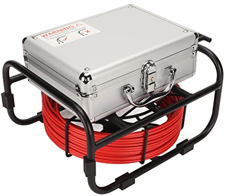 Kanalkamera, Rohrendoskope mit 9-Zoll-LCD-Display, 720P HD-Rohrendoskopkamera wasserdichte IP68-Kanalendoskope mit 17-mm-Rohrkamera mit LED-Leuchten, Industrielles Endoskop (F951DC17-50M EU-Stecker)