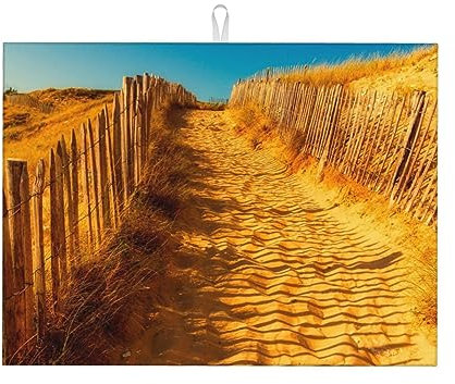 Militär Zaun bedruckte Geschirrabtropfmatte Küche Geschirrmatte saugfähige Geschirr Abtropfmatten große Geschirrtrocknung Pad für Theken Tops Abtropfgitter