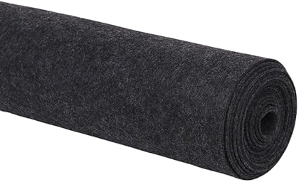 Bocguy Filz Meterware, Dunkelgrau Filz 3mm Dick, 250cmx30cm Filzstoff, Filzrolle Bastelfilz, Filzmatte, Filzunterlage für DIY Aufbewahrungstasche Patchwork Nähen Basteln Handwerken Dekoration