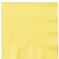 Sixstore Happium Lot de 20 Serviettes Jetables Jaune Pastel, Serviettes en Papier Fournitures de Fête Décorations de Table pour Fête d'Anniversaire, Fête des Enfants, 33 x 33 cm