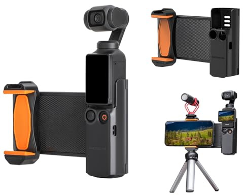 für DJI Osmo Pocket 3 Expansion Phone Holder Adapter, Pocket 3 Bracket Stand Protective Frame Filter Organizer Case Cold Shoe Adapter Zubehör
