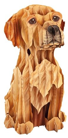 Gespänsterwald® Steckfigur, 3D Modellbau Bastelset, Tierfigur zum Basteln & Aufstellen mit Anleitung | Tiere aus Karton & Holzpappe | für Kinder ab 10 Jahre (Hund)