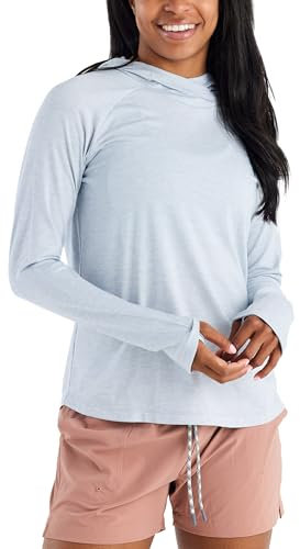 Free Fly Elevate Hoodie für Damen, Heather Bay Blue, Groß