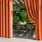 Hiseng Cortina Exterior 2 Piezas, Impermeable Cortinas Opacas con Ojales Protección UV Solar Resistente al Agua Cortinas para Pergolas Jardin Terraza Patio Balcón Color Sólido (140x175cm,Naranja)