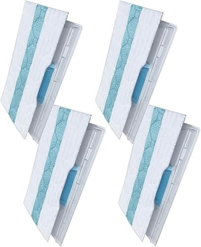 Daaxing Mop Pads For Shark VM252 Vacmop Pro Hardwood Floor Cordless Vacuum Cleaner Replacement Accessories,Washable & Reusable Mop Pad (4PCS)