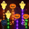 Halloween Kürbis Geister Solarlampen für Außen und Garten - Solar Pumpkin Pathway Lights - Deko Outdoor