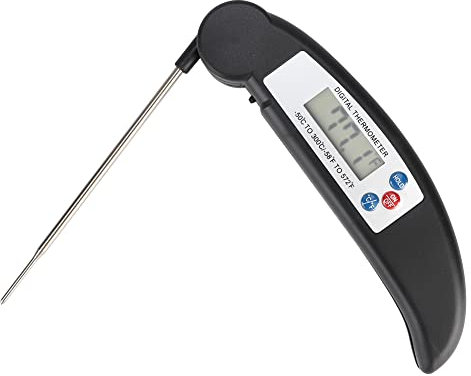 Termometro per Carne Alla Griglia Termometro per Griglia Digitale LCD Impermeabile Pieghevole per Barbecue Termometro per Alimenti da Cucina (#1)
