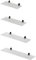 Euro Tische Étagère Murale en Verre Transparent Striée de 50 cm - Pour Salle de Bain, Douche - Verre de Sécurité ESG 6 mm Avec Supports en Métal