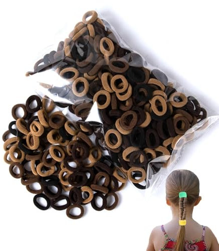 Mihauuke Élastiques à cheveux pour - 100 petites bandes de cheveux sans couture | Supports élastiques pour queue de cheval, accessoires de bandeau doux pour cheveux épais et bouclés