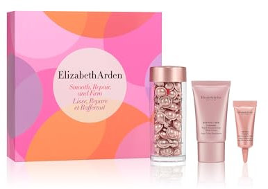 Elizabeth Arden - RETINOL + HPR, SET DE CERAMIDAS para Alisar, Reparar y Fortalecer, 60 Cápsulas de Retinol, 5ml de Crema para Ojos con Retinol, 15ml de Crema Hidratante, Regalo para Mujeres