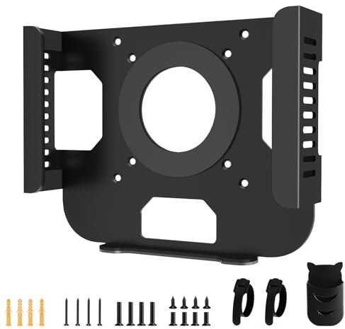 Supporto in metallo per Mac Mini M1, M2, M2 Pro Mini VESA da parete sotto scrivania staffa di montaggio per Mac Mini Mid 2011 a 2023 M1 M2 Dock antigraffio compatibile con Mac Mini CPU con supporto