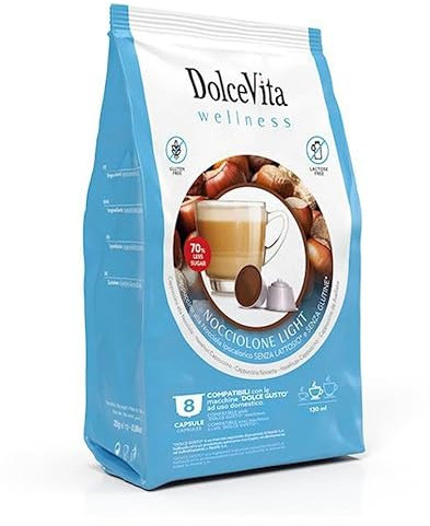 8 Capsules compatibles Dolce café avec une touche de noisette LOT DE 4 sachets