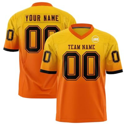 Personalisiert American Football Trikots Individuelle Printed Nummer Name & Logo Spieltrikots für Kinder Erwachsene Custom Football Jersey Men Women Sports Uniform Sporthemden Atmungsaktiv T-Shirt
