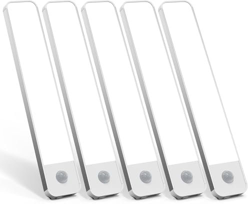 ONLYWIN Unterbauleuchte Küche LED 5er-Pack, 96-LED Bewegungsmelder Licht, Schrankbeleuchtung, Dimmbar & Kabellos für Küche, Schlafzimmer, Treppe, Schrank & Innenräume