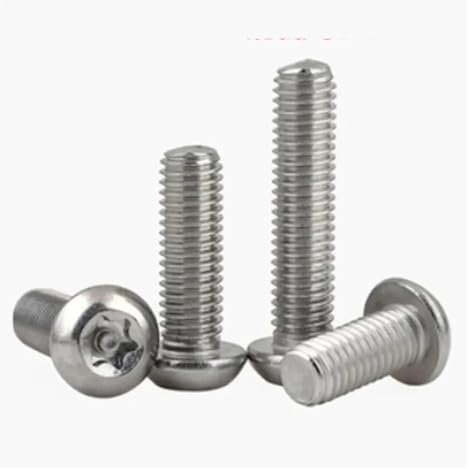 5-20 piezas M3 M4 M5 M6 M8 304 A2-70 acero inoxidable negro seis lóbulos cabeza redonda con Pin tornillo de seguridad antirrobo(Stainless steel,16MM(L)_M8 5PCS)