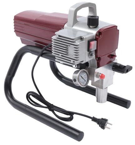 Pulverizador de pintura Airless de 1800 W, sistema de pulverización de pintura, con mango y tubo de alta presión, 1,8 L/min, para pulverizar pinturas al óleo, pinturas de dispersión y pinturas