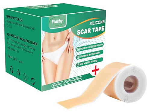 Silikon-Narbenband,Wiederverwendbare Narbenpflaster für Narbenpflege nach OP, Kaiserschnitt, Verbrennungen und Akne,Atmungsaktive Silikon-Gel-Rolle in Praktischer