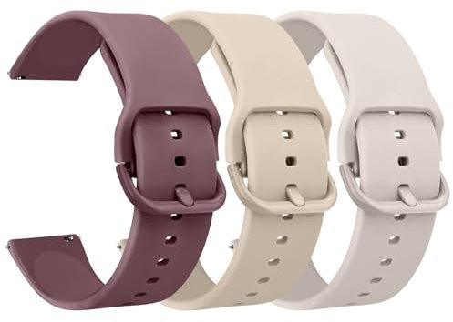 Meliya 3Piezas Correas para Redmi Watch 3 Active Correa de Silicona Pulseras Reloj para Xiaomi Redmi Watch 3 Active Pulsera Hombres Mujeres(Starlight/Marrón/Púrpura)