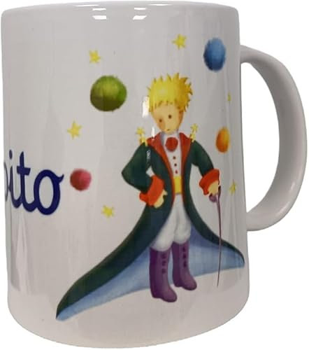 Tasse Der kleine Prinz | Keramik 350 ml | illustriertes Design | mikrowellengeeignet | originelles Geschenk für Leser und Liebhaber des kleinen Prinzen