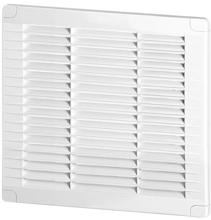 Miratic Rejilla Ventilacion Cuadrada con Tapones de Cierre – ABS Blanco - Fácil Instalación