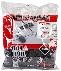RUBI 2854 | Bridas de Nivelación para Cerámica | Brida de 2 mm para Baldosas Cerámicas de entre 3 y 12 mm | Para Formatos de 30x30 cm y Superiores | 400 unidades | BRIDA DELTA LEVEL SYSTEM