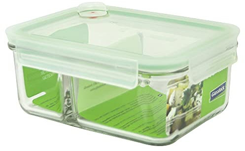 GLASSLOCK (MCRK-067A Rechteckige Vorratdose aus temperiertem Glas mit Ventil Box-to-go (670ml) Air Type - Mikrowellen