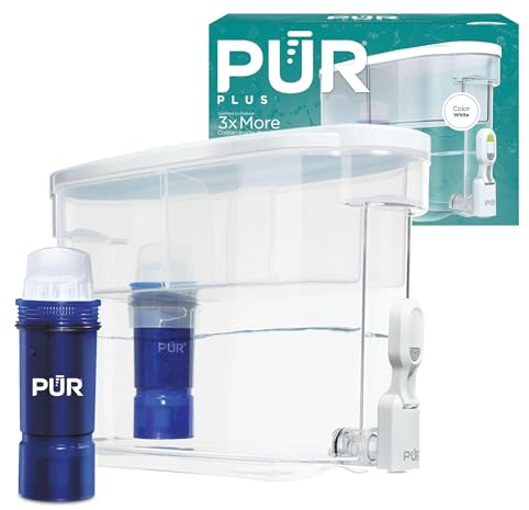 PUR PLUS Large Filtered Water Dispenser, 30 Cup – Includes 1 PUR PLUS Water Pitcher Filter