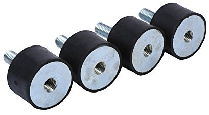 Schwingungsdämpfer, 4 Stücke Absorber Gummimetallpuffer Halterungen Anti Vibration Silentblock für Auto Boot Spulen Schwarz (VD30*20 M8*23)