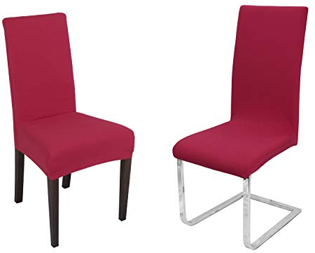 BEAUTEX Johanna Stuhlhusse elastische Stretch Husse Bi-Elastic, Baumwolle, Farbe wählbar, Bordeaux